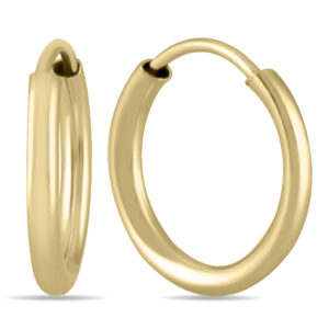 10MM Endless Hoop Earring 14k Yellow Gold- ERH56472