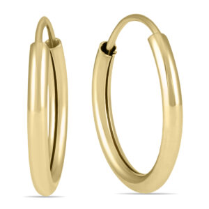 14MM Endless Hoop Earring 14k Yellow Gold- ERH56474