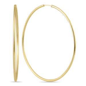 80MM Endless Hoop Earrings 14k Yellow Gold- ERH56496