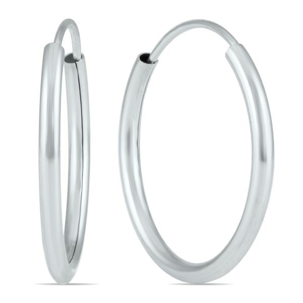 16MM Endless Hoop Earring in 14k White Gold- ERH56560