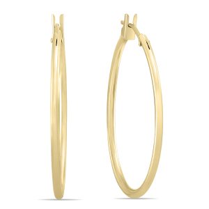 14K Yellow Gold 25MM Hoop Earrings (1.5MM Gauges)- ERH60311