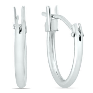 14K White Gold 12MM Hoop Earrings (1.5MM Gauges)- ERH60312