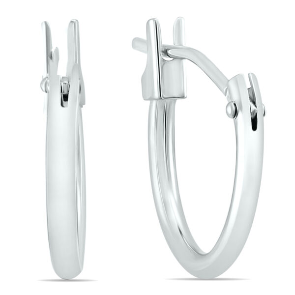 14K White Gold 12MM Hoop Earrings (1.5MM Gauges)- ERH60312