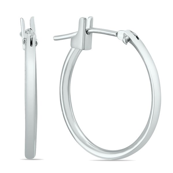 14K White Gold 16MM Hoop Earrings (1.5MM Gauges)- ERH60314