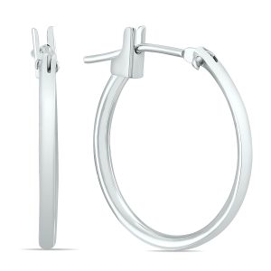 14K White Gold 18MM Hoop Earrings (1.5MM Gauges)- ERH60318