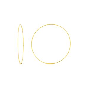 14K Solid Yellow Gold 1.5 Inch Endless Hoop Earrings- ERH61433