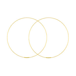14K Solid Yellow Gold 3 Inch Endless Hoop Earrings- ERH61439