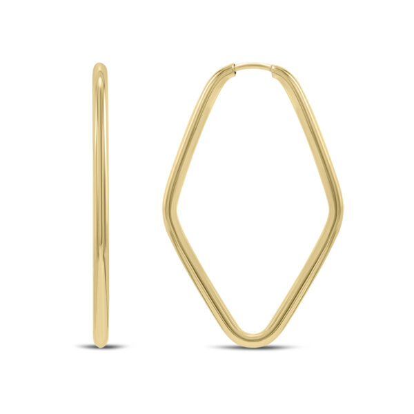 14K Yellow Gold Endless Marquise Hoop Earrings- ERH62111