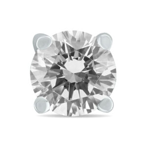 1/4 Carat Round Single Stud Diamond Earring in 14K White Gold- ERS58432