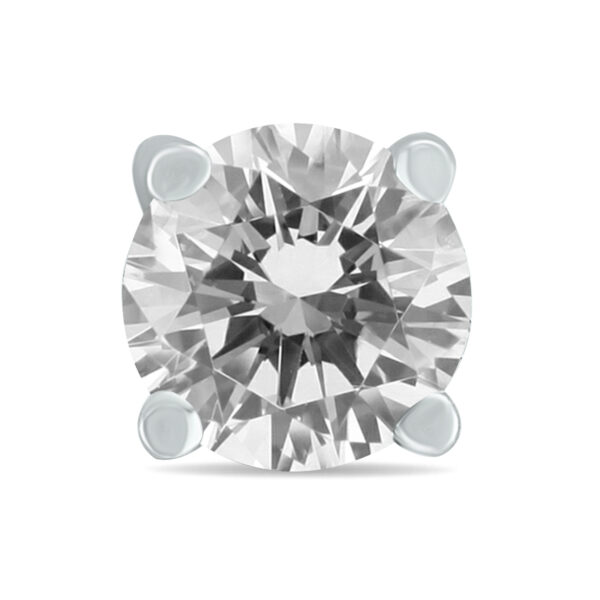 1/4 Carat Round Single Stud Diamond Earring in 14K White Gold- ERS58432