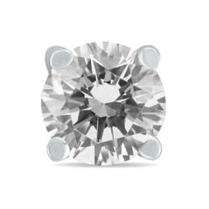 3/8 Carat Round Single Stud Diamond Earring in 14K White Gold- ERS58433