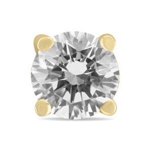 1/4 Carat Round Single Solitaire Stud Diamond Earring in 14K Yellow Gold- ERS58436