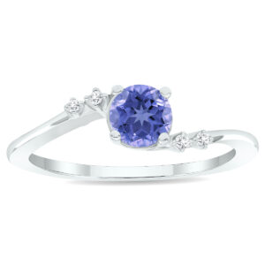 Women's Tanzanite and Diamond Tierra Ring in 10K White Gold- GRG61015TZ