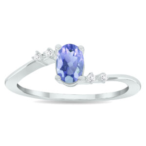 Women's Tanzanite and Diamond Tierra Ring in 10K White Gold- GRG61020TZ