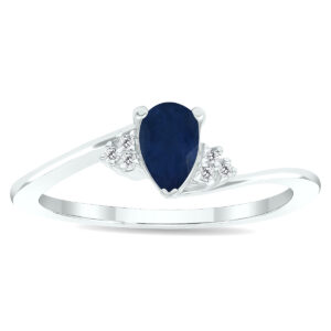 Women's Sapphire and Diamond Tierra Ring in 10K White Gold- GRG61030SP