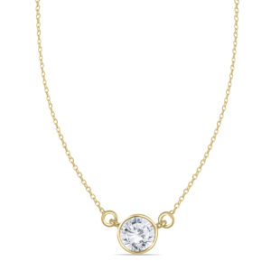 3/4 Carat Diamond Bezel Pendant in 14K Yellow Gold- PDF55365
