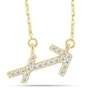1/6 Carat TW Diamond Sagitarius Zodiac Pendant 10K Yellow Gold- PDF562105