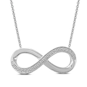 Diamond Infinity Pendant in.925 Sterling Silver- PDF58309