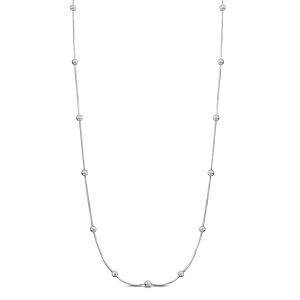 Long Silver Ball Necklace in.925 Sterling Silver- PDF59296