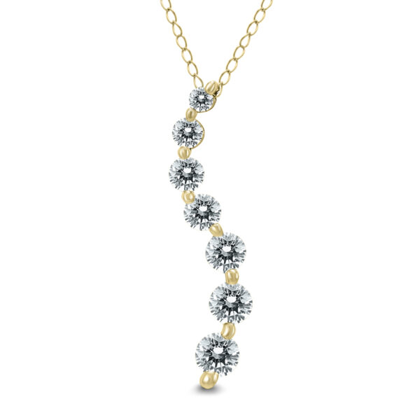 1/2 Carat Diamond Journey Pendant in 10K Yellow Gold (K-L Color, I2-I3 Clarity)- PDF59569D