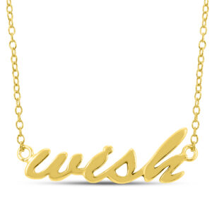 Wish Necklace in Yellow Gold Plated Brass- PDF59701
