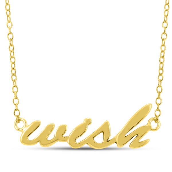 Wish Necklace in Yellow Gold Plated Brass- PDF59701