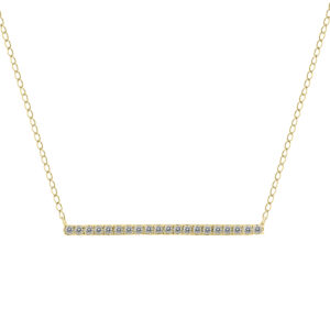 1/5 Carat TW Diamond Bar Necklace in 10K Yellow Gold- PDF60783