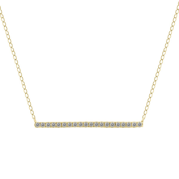 1/5 Carat TW Diamond Bar Necklace in 10K Yellow Gold- PDF60783