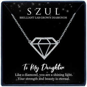 Jewelry Gift for Your Daughter - 1/7 Carat TW Lab Grown Diamond Necklace in.925 Sterling Silver (Diamond Color F-G, Clarity VS1-VS2)- PDF61401LD