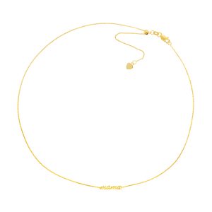 14K Solid Yellow Gold Mama Choker- PDF61485