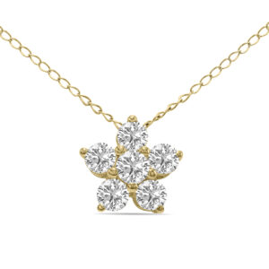 1/2 CTW Star Lab Grown Diamond Pendant in 10K Yellow Gold (F-G Color, VS1- VS2 Clarity)- PDF61867LD