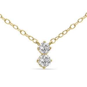 1/5 CTW Two Stone Lab-Grown Diamond Pendant in 10K Yellow Gold (F-G Color, VS1- VS2 Clarity)- PDF61880LD