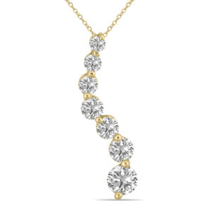 2 CTW Lab Grown Diamond Journey Pendant in 14K Yellow Gold- PDF61981LD