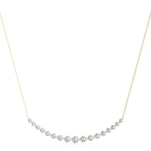 1 Carat TW Diamond Smiley Bar Necklace in 14K Yellow Gold- PDF62356