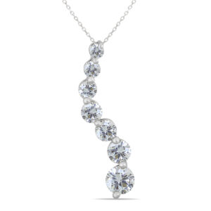 1 Carat TW Diamond Journey Pendant in 14K White Gold- PDF7815D