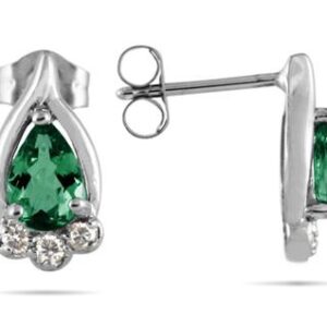 Emerald and Diamond Earrings- PRE8885EM
