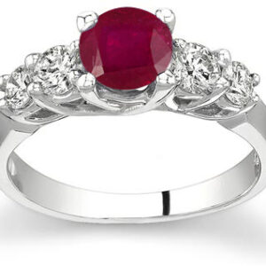 5 Stone Ruby and Diamond Ring- PRR3236RB
