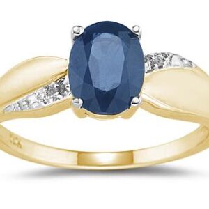 Sapphire and Diamond Ring 10K yellow Gold- PRR8310SP