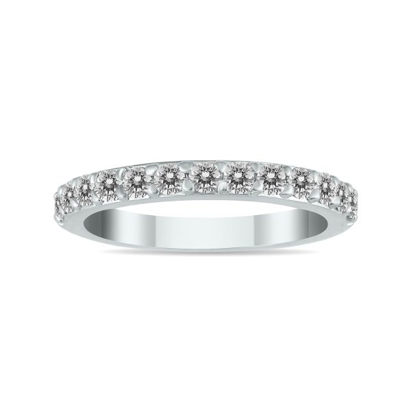 1/2 Carat TW Diamond Wedding Band in 10K White Gold- RGF12360