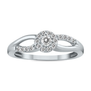 1/4 Carat TW Diamond Ring in 10K White Gold- RGF12485