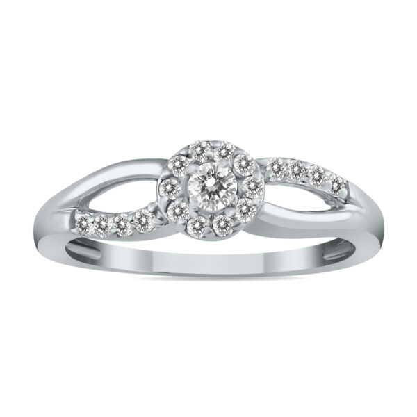 1/4 Carat TW Diamond Ring in 10K White Gold- RGF12485