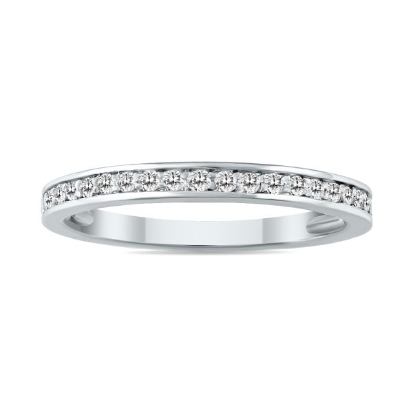 1/5 Carat TW Diamond Band in 10K White Gold- RGF12519