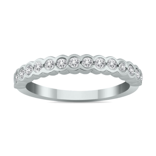 3/8 Carat TW Diamond Wedding Band in 14K White Gold- RGF12525