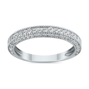 1/2 Carat TW Diamond Wedding Band in 10K White Gold- RGF12531