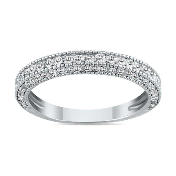1/2 Carat TW Diamond Wedding Band in 10K White Gold- RGF12531
