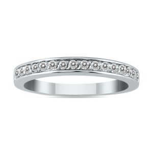 1/4 Carat TW Diamond Wedding Band in 10K White Gold- RGF12835