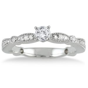 1/2 Carat TW Diamond Promise Ring in 10K White Gold- RGF12850