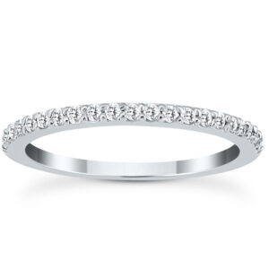AGS Certified 1/4 Carat TW White Diamond Band in 10K White Gold- RGF12897