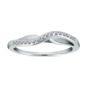 1/10 Carat TW Diamond Band in 10k White Gold- RGF12900