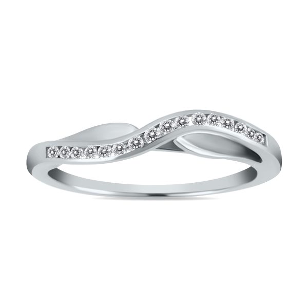 1/10 Carat TW Diamond Band in 10k White Gold- RGF12900